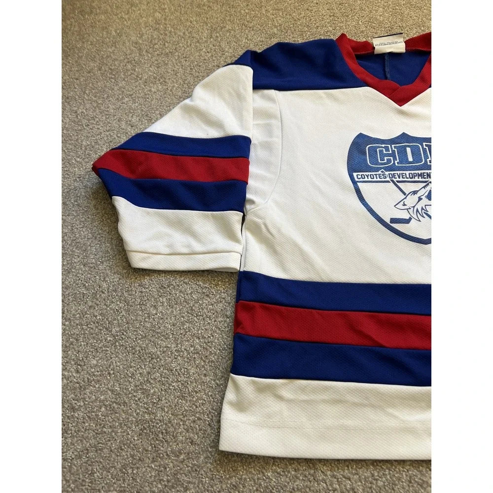 K1 Sportswear Hockey‎ Jersey Youth L White Blue Red Good CDP Coyotes Program 6